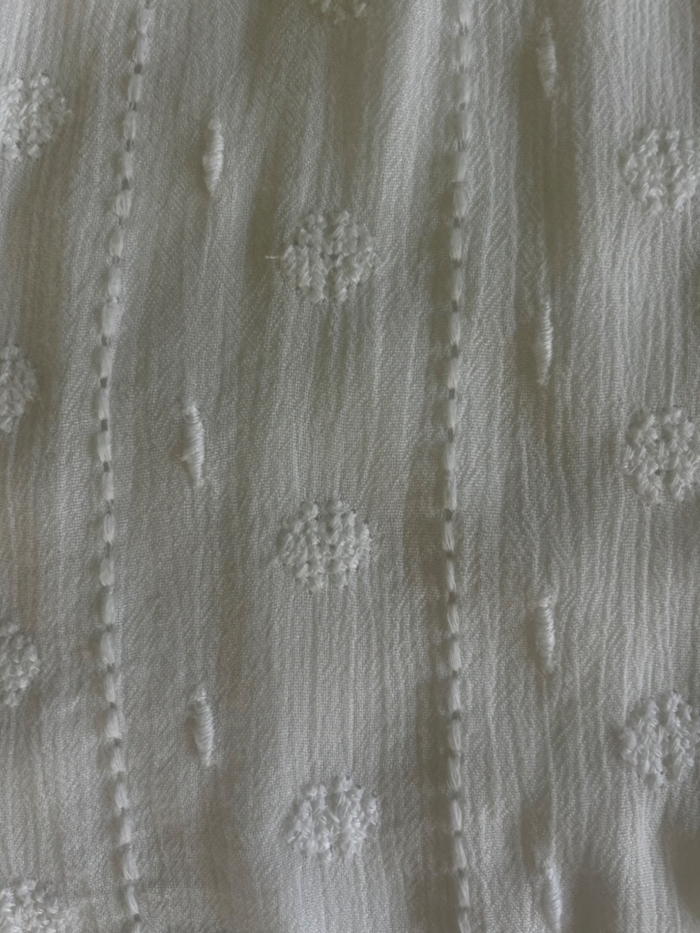 amuse society white embroidered swiss dot button front blouse size small - Picture 4 of 14